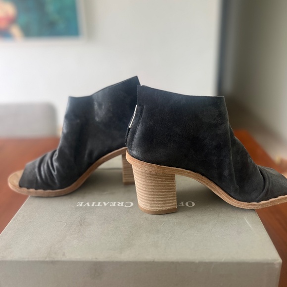 OFFICINE CREATIVE - SIDOINE/006 MAX NERO - PEEP TOE DARK GREY - SIZE 36 - Picture 6 of 9